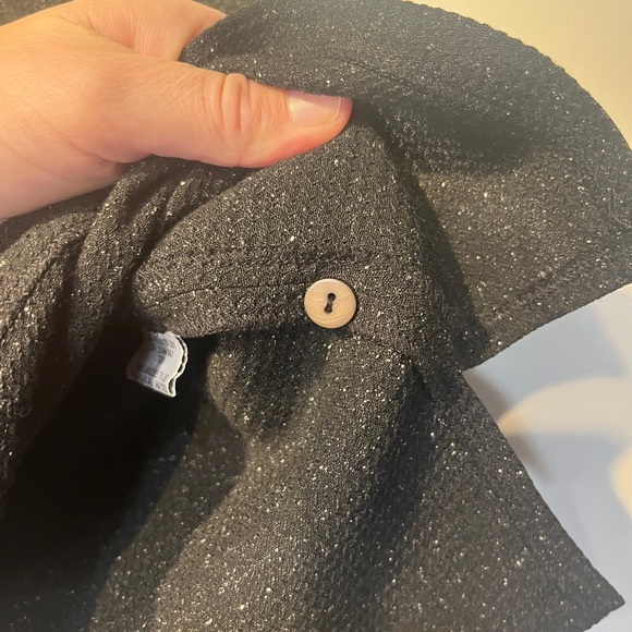 Eileen Fisher Italian Made Waffle Knit Button Front Silk & Viscose Blend Top - Picture 8 of 10